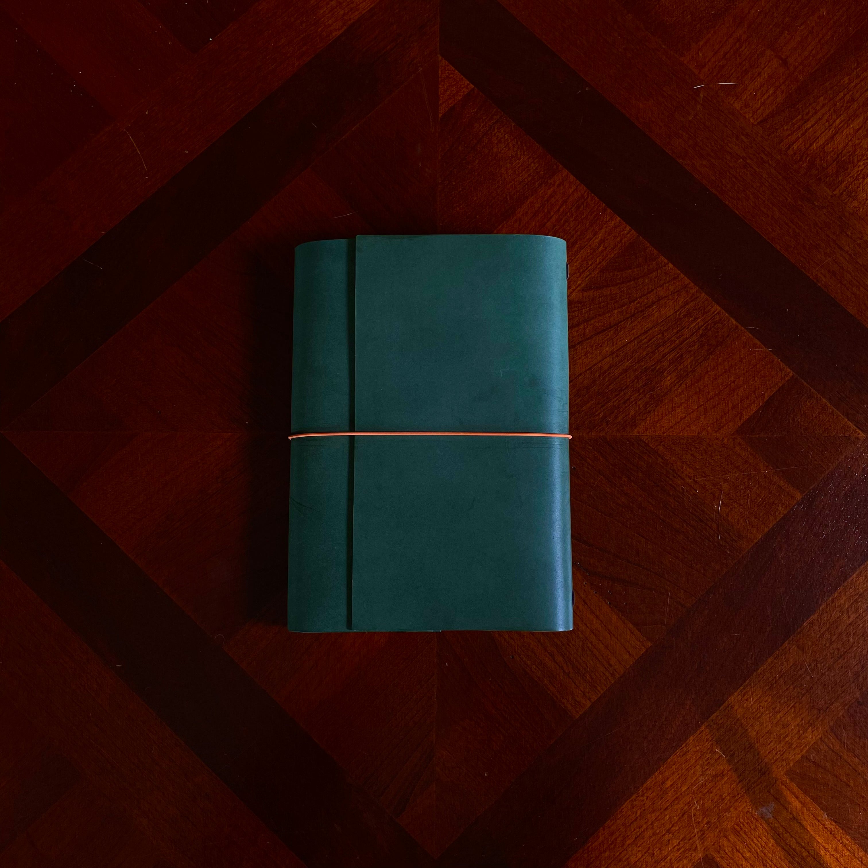 A5 Trifold Fern Green Dream Journal Top Grain