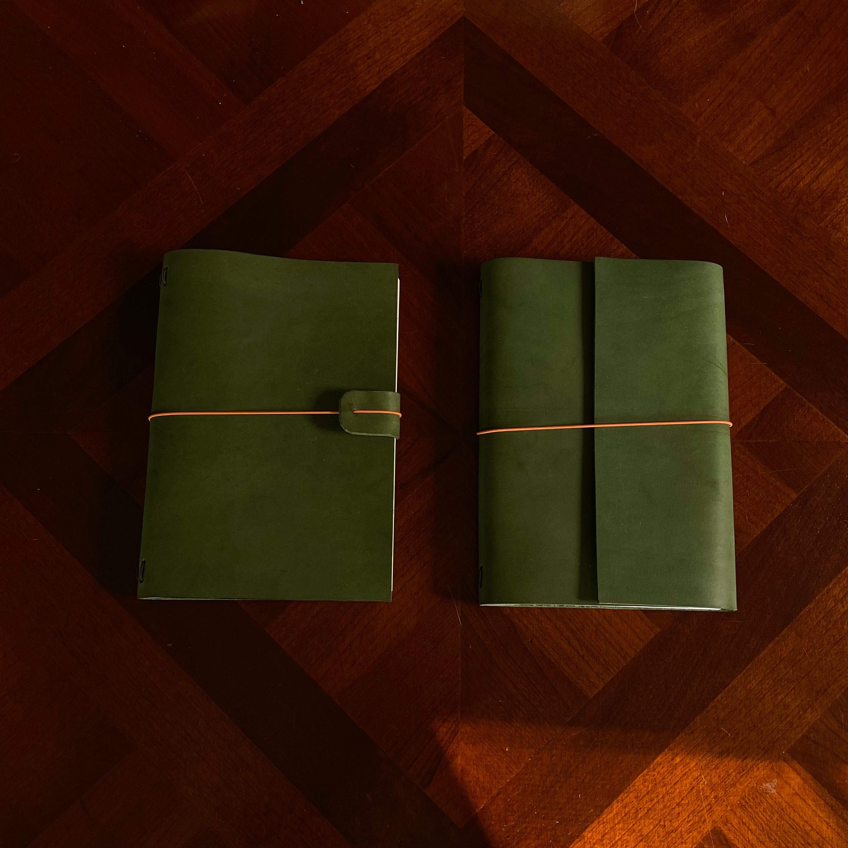A5 Bifold Fern Green Dream Journal Top Grain