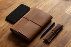 A5 Trifold Caramel Dream Journal Full Grain