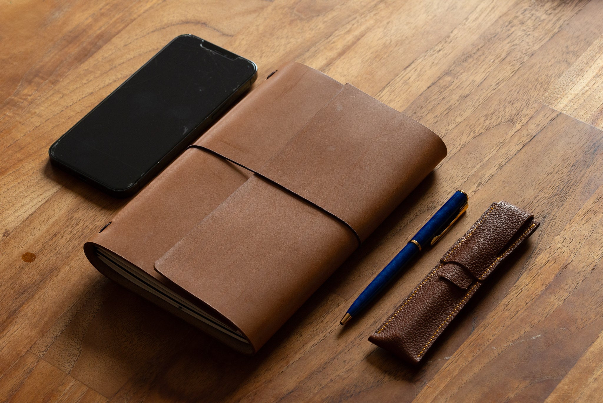 A5 Trifold Caramel Dream Journal Full Grain