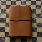 A5 Trifold Caramel Dream Journal Full Grain