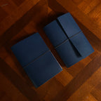 A5 Bifold Night Blue Dream Journal Top Grain