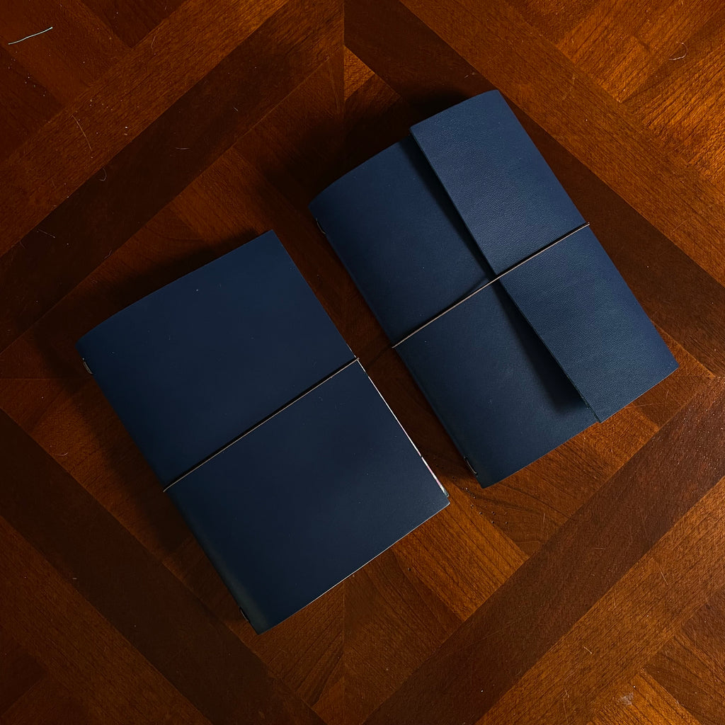 A5 Trifold Night Blue Dream Journal Top Grain (Copy)