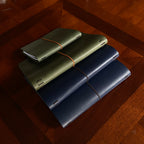 A5 Bifold Night Blue Dream Journal Top Grain