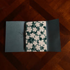 A5 Trifold Night Blue Dream Journal Top Grain