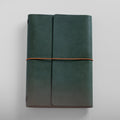 A5 Trifold Fern Green Dream Journal Top Grain