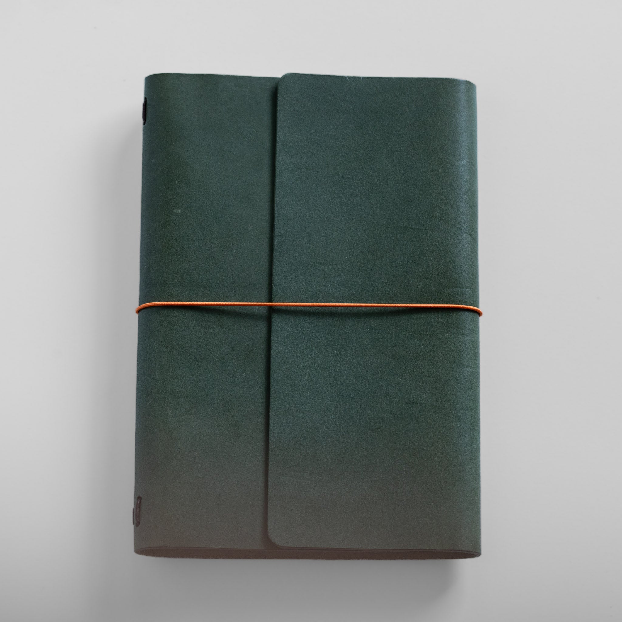 A5 Trifold Fern Green Dream Journal Top Grain