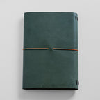 A5 Trifold Fern Green Dream Journal Top Grain