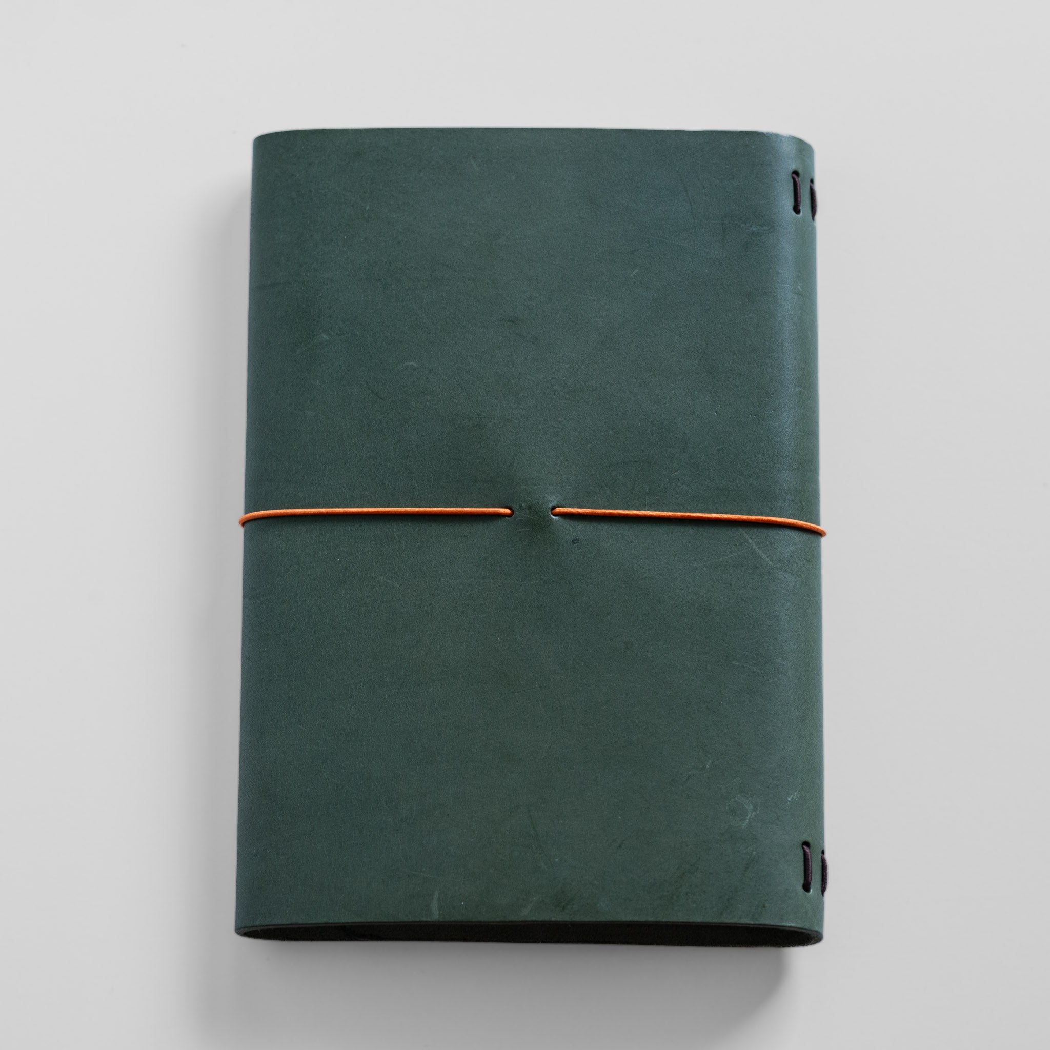 A5 Trifold Fern Green Dream Journal Top Grain