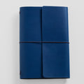 A5 Trifold Night Blue Dream Journal Top Grain